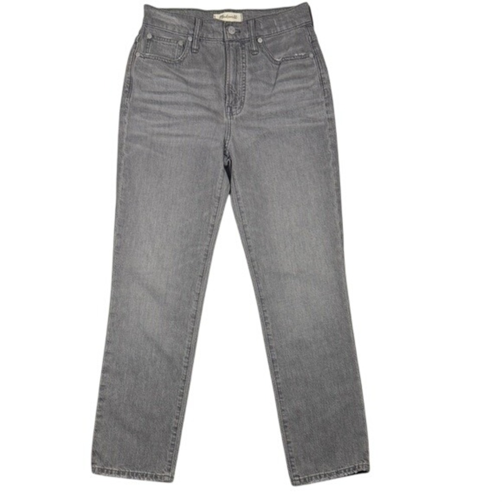 Madewell The‎ Perfect Vintage Jean Gray High Rise Straight Leg Size 26